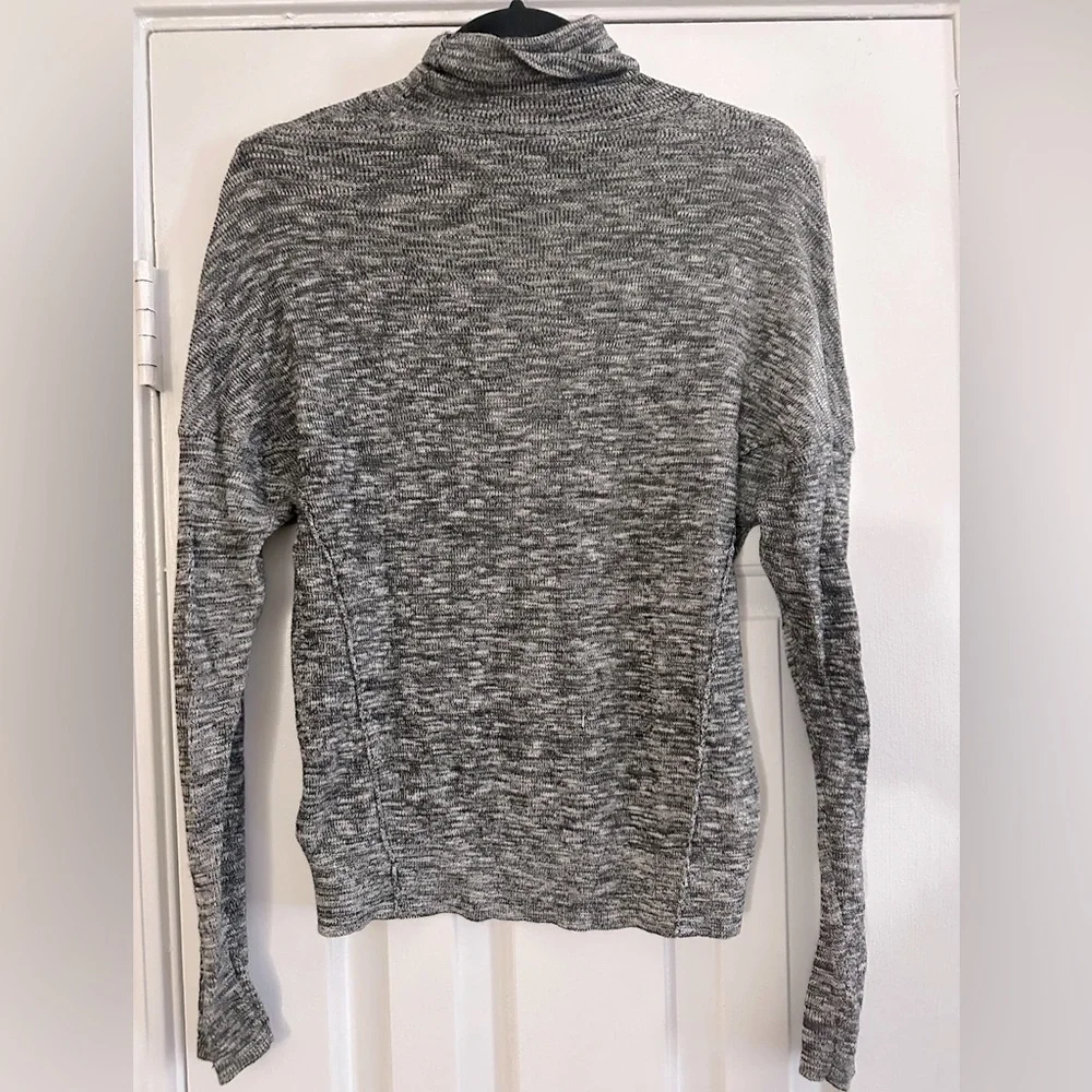 Anthropologie Moth Annona Wool Blend Grey Mock Turtleneck Neck Sweater XS